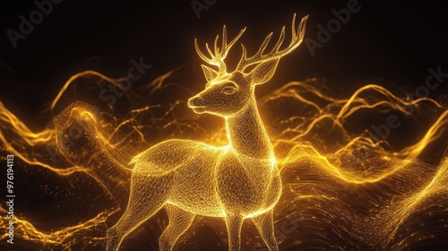 abstract deeabstract deer light backgroundr light background photo