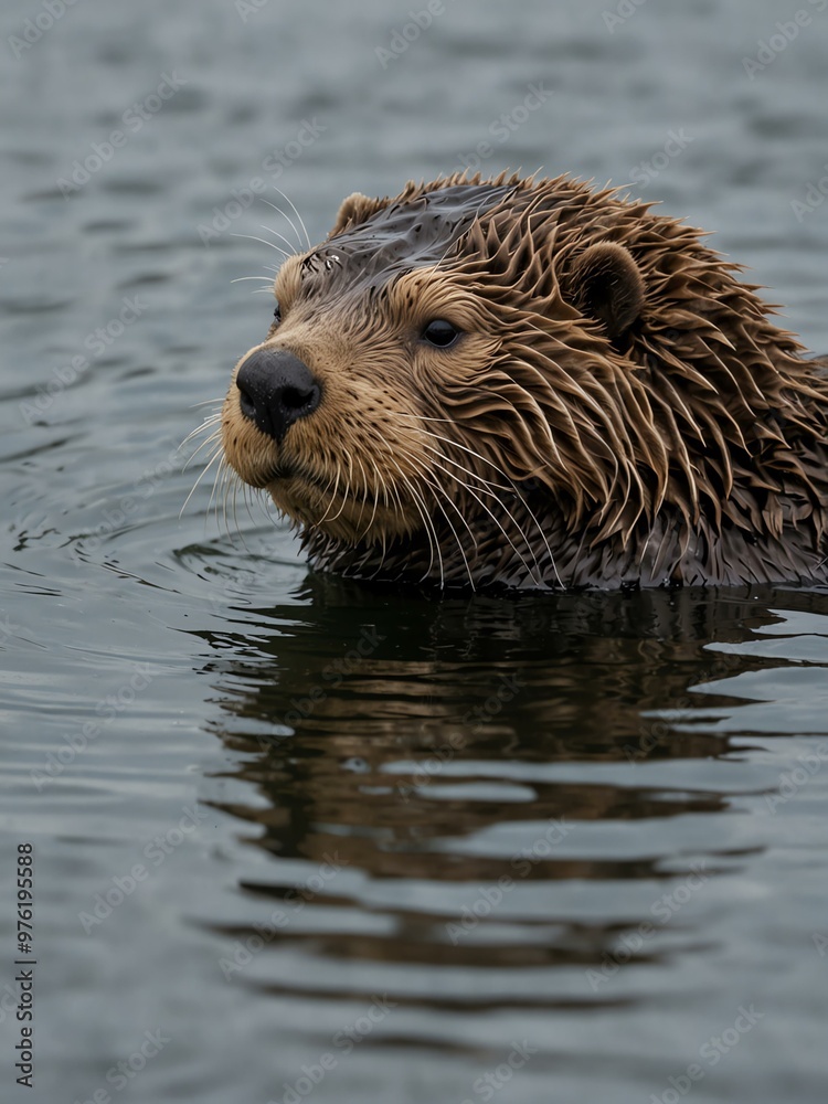 Sea otter in Vancouver Island, Canada. Sea otter in Vancouver Island, Canada.
