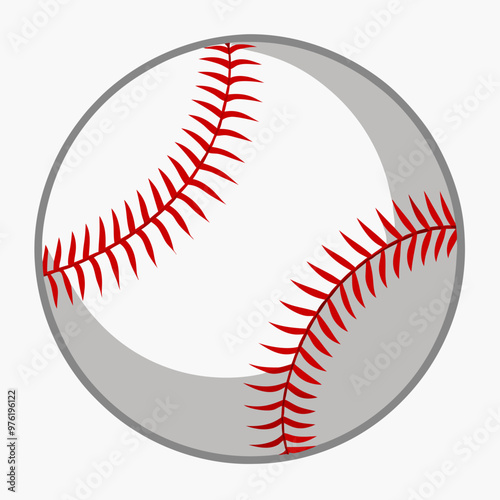 Baseball vector on white background