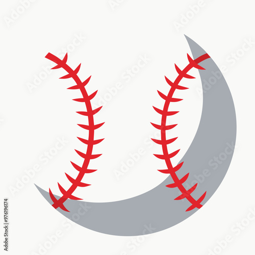 Baseball vector on white background