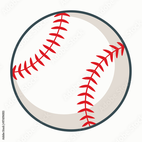 Baseball vector on white background