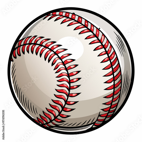 Baseball vector on white background