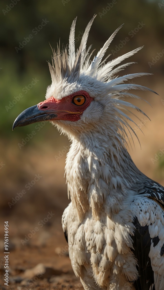 Secretarybird in nature. Secretarybird in nature.