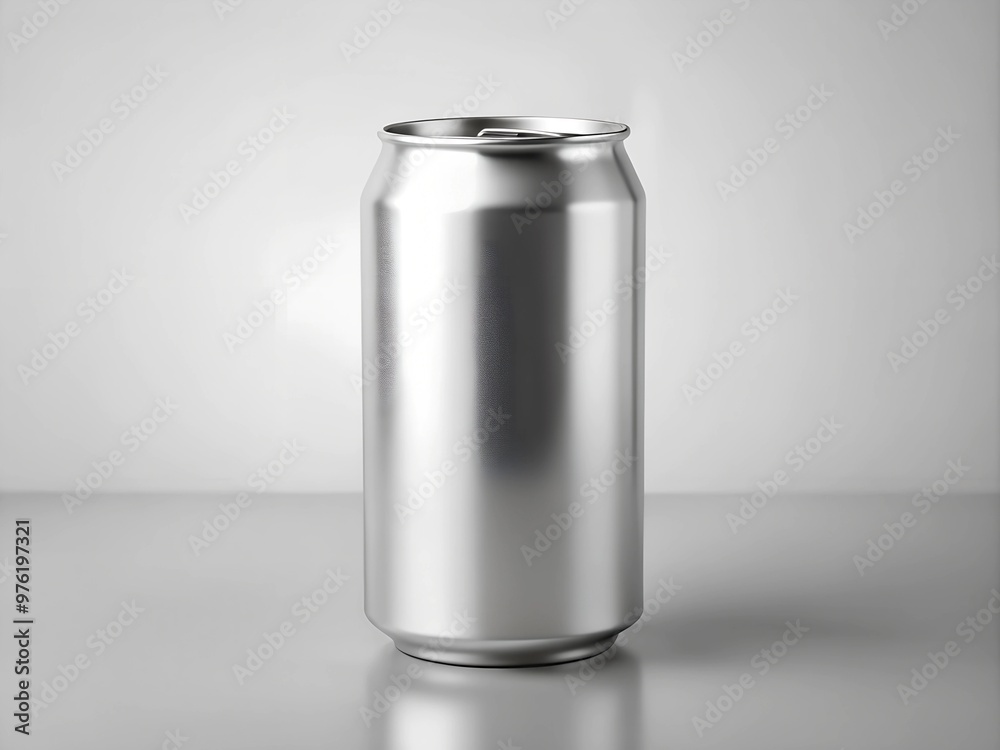 Blank Aluminum Beverage Can Mockup. AI Generative Blank Aluminum Beverage Can Mockup. AI Generative