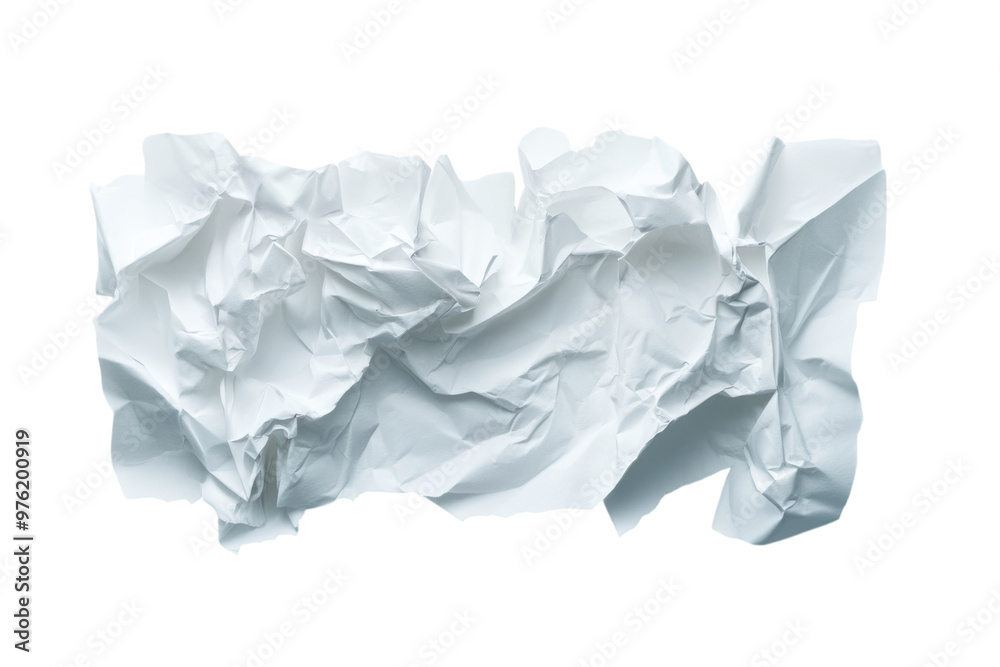 Crumpled white paper isolated on a white background. PNG transparent. Crumpled white paper isolated on a white background. PNG transparent.
