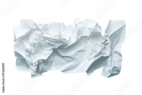 Wallpaper Mural Crumpled white paper isolated on a white background.  PNG transparent. Torontodigital.ca