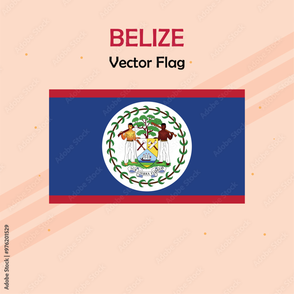 Belize vector flag lines and stock Belize vector flag lines and stock