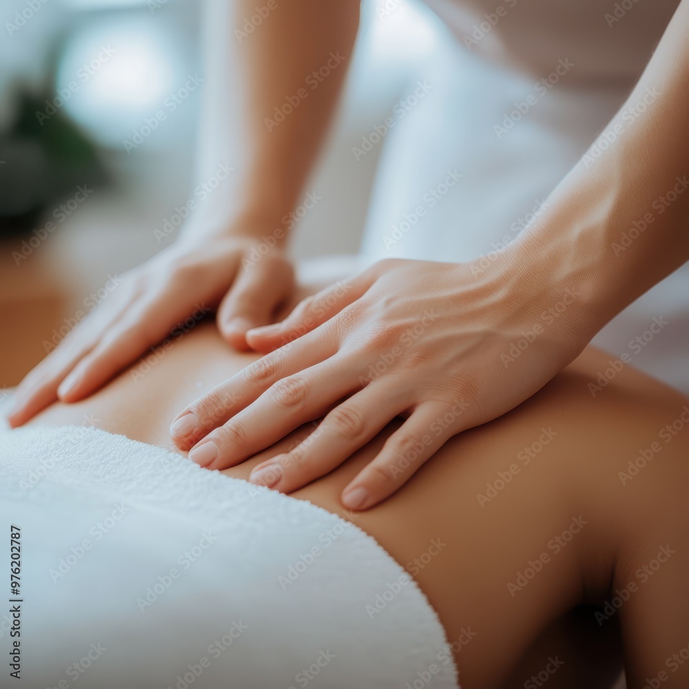 a woman getting a back massage a woman getting a back massage