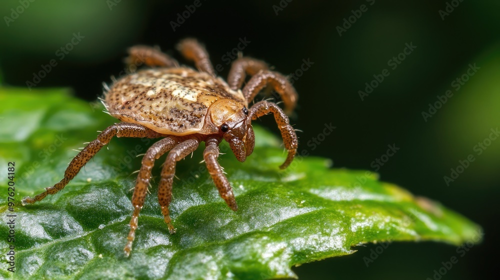 Close-up photo of a tick. This image is perfect for articles about tick-borne diseases or articles about insects. Close-up photo of a tick. This image is perfect for articles about tick-borne diseases or articles about insects.