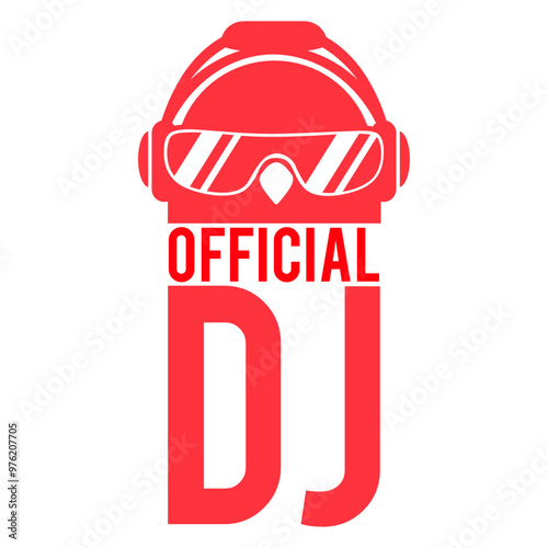 Official DJ Penguin Text Saying Animal Funny Listening Headphone Sunglasses Music Listen Loud Bass Sound Party Night Clubber Raver Disco Club Band Concert Techno Discothek Cool Love Humor Fun Design