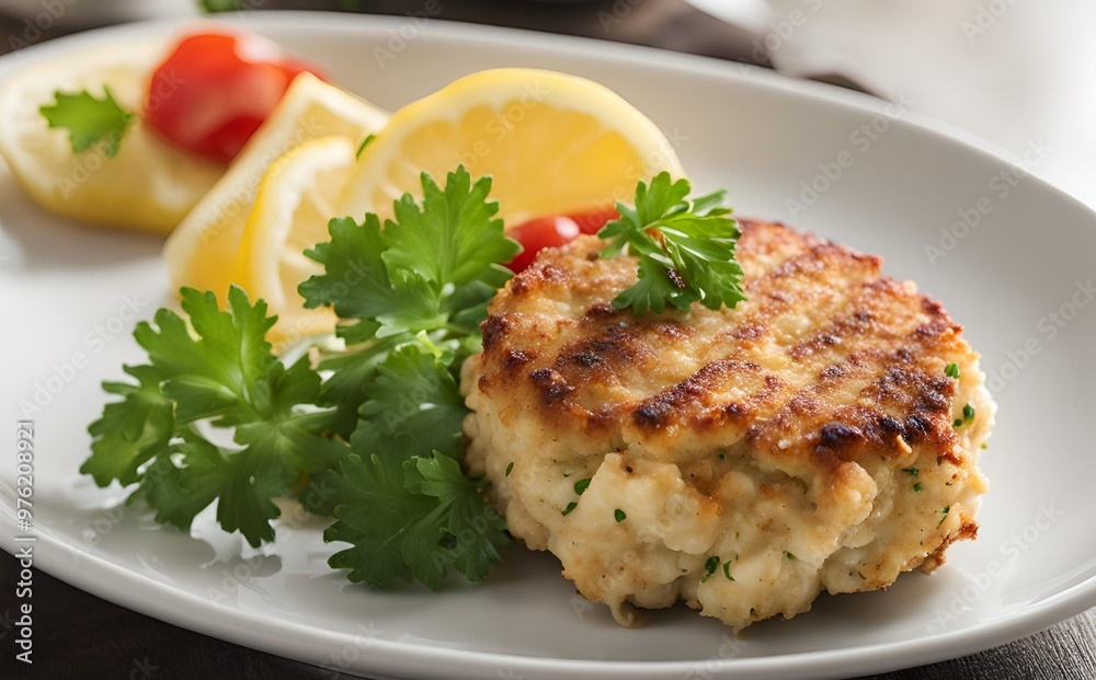Crab cakes are made from fresh crab meat combined with bread crumbs, mayonnaise and mustard, creating a flavorful mixture that is shaped into patties and cooked until crispy. Crab cakes are made from fresh crab meat combined with bread crumbs, mayonnaise and mustard, creating a flavorful mixture that is shaped into patties and cooked until crispy.
