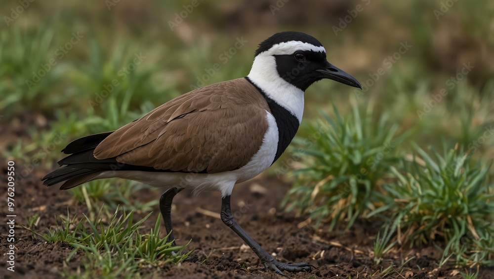 Spur-winged lapwing (Vanellus spinosus). Spur-winged lapwing (Vanellus spinosus).