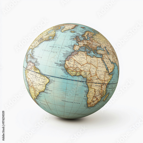 World mockup sphere on white background