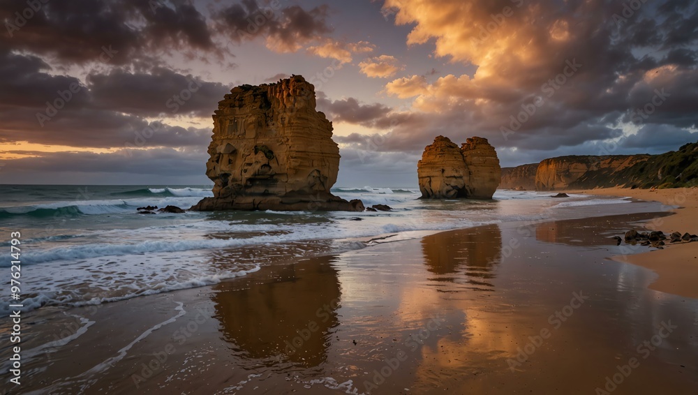 Sunrise at the Twelve Apostles, Australia. Sunrise at the Twelve Apostles, Australia.