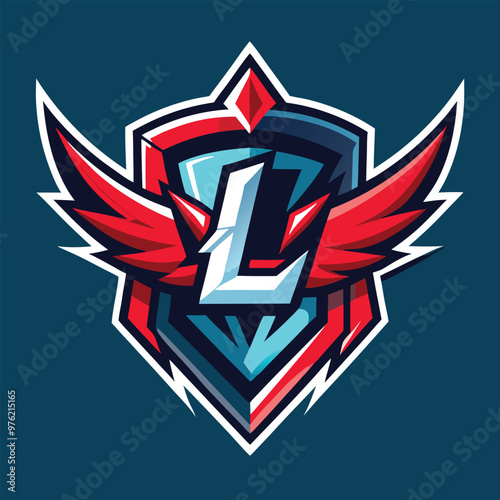 L gaming logo, L esport logo, L mascot logo