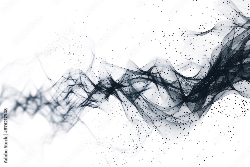 A wave of smoke in monochrome tones, great for adding mystery or drama to any scene A wave of smoke in monochrome tones, great for adding mystery or drama to any scene