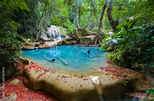 Arawan Waterfall in kanchanaburi Thailand