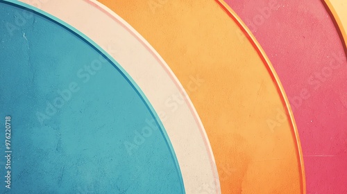 Colorful curved patterns create a vibrant backdrop, showcasing soft textures and gradient hues for artistic designs.