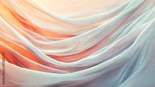 Soft, flowing fabric in gentle hues, creating an ethereal and calming backdrop suitable for various artistic projects.