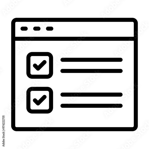 Online Surveys Vector Line Icon Design