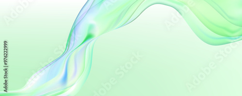 Abstract  holographic wave.Flow iridescent fluid.Dynamic spectrum ribbon.