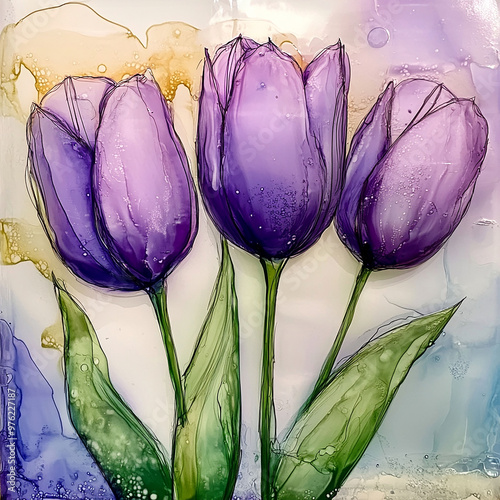 purple tulips