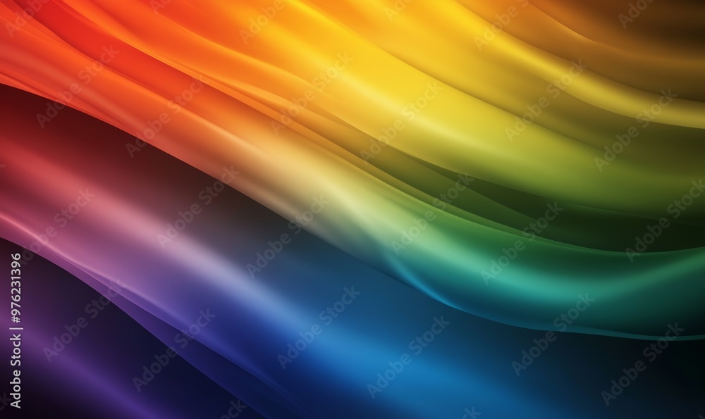 Rainbow Gradient With Blurred Curves Rainbow Gradient With Blurred Curves