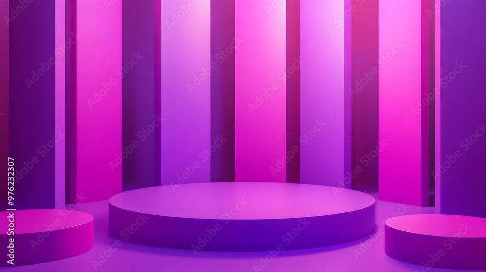 3d rendering of Deep purple and bright pink abstract geometric background. Scene for advertising, technology, showcase, banner, game, sport, cosmetic, business, metaverse. Sci-Fi Illustration. Product 3d rendering of Deep purple and bright pink abstract geometric background. Scene for advertising, technology, showcase, banner, game, sport, cosmetic, business, metaverse. Sci-Fi Illustration. Product