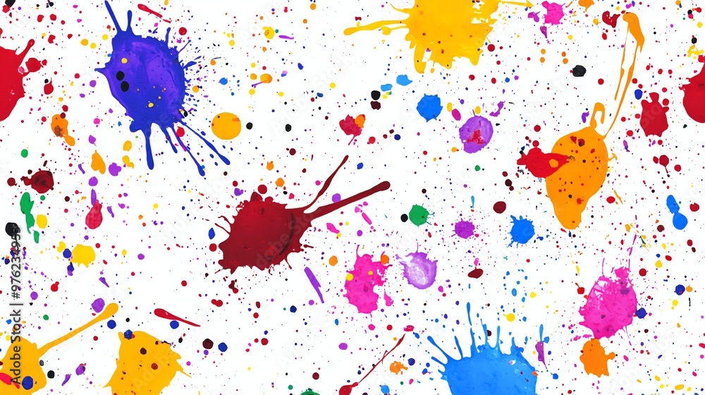 A colorful, abstract background with paint splatters. A colorful, abstract background with paint splatters.