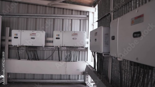 Solar inverters in a row
