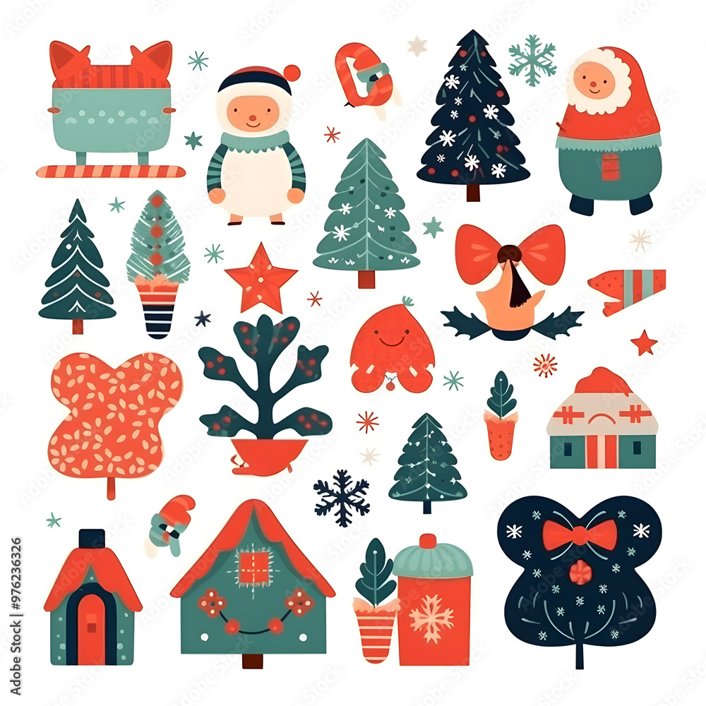 holiday christmas element object isolated winter xmas realistic decoration generative Ai. holiday christmas element object isolated winter xmas realistic decoration generative Ai.