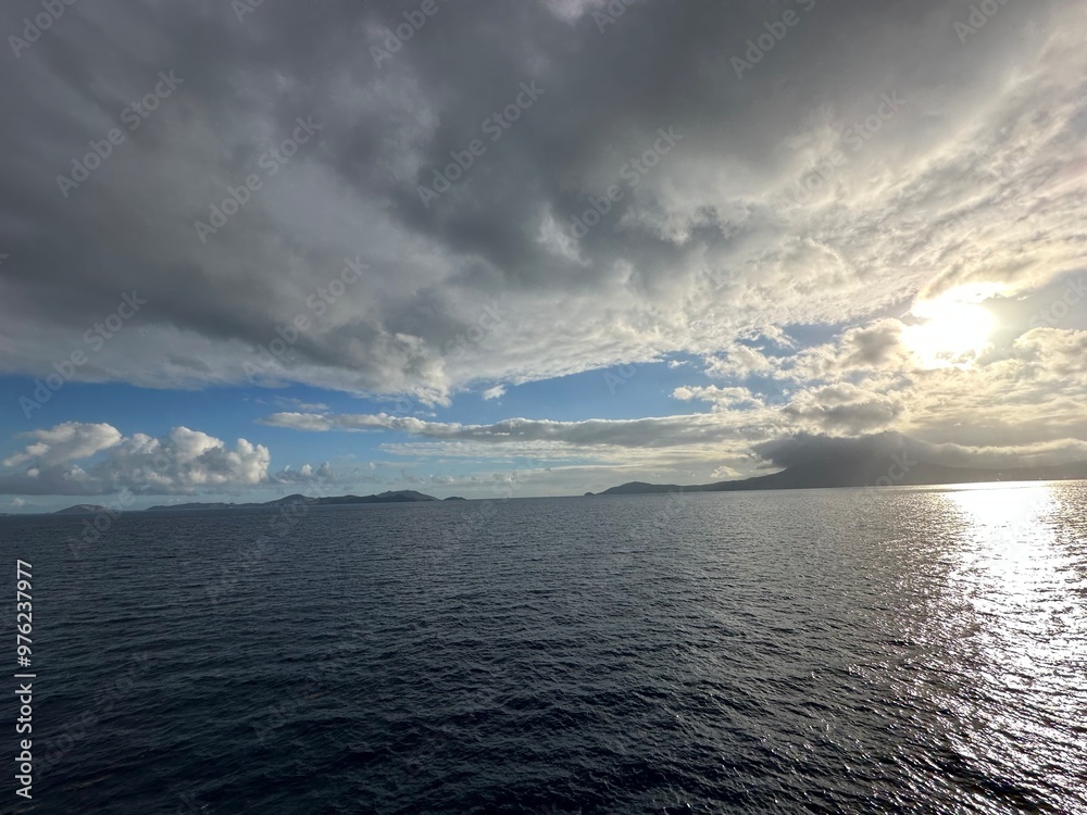 Fototapeta premium clouds over the sea