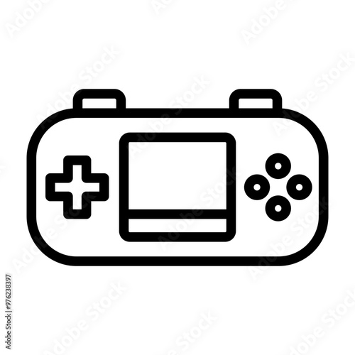 Gaming Console Vector Line Icon Design