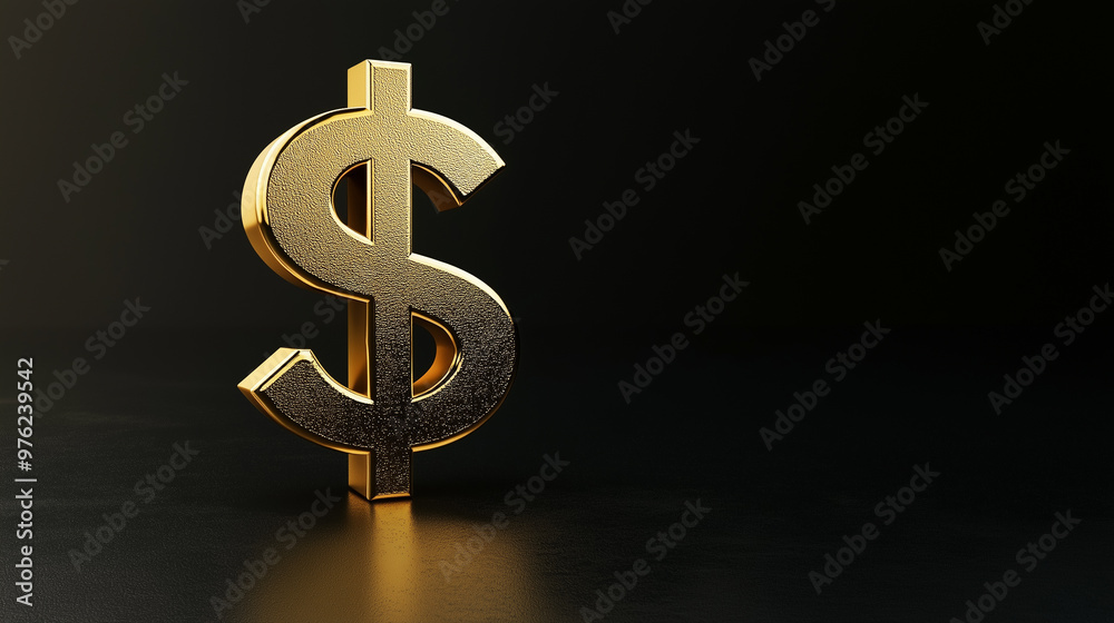 Money Matters: Dollar Sign Highlighted Against a Dark Backdrop Money Matters: Dollar Sign Highlighted Against a Dark Backdrop