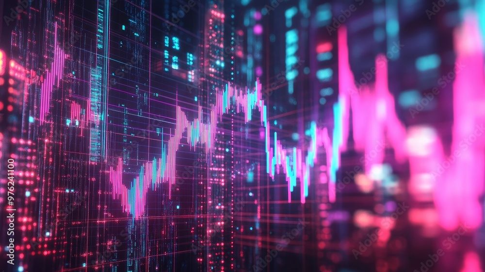 Abstract digital background with glowing pink and blue lines. Abstract digital background with glowing pink and blue lines.