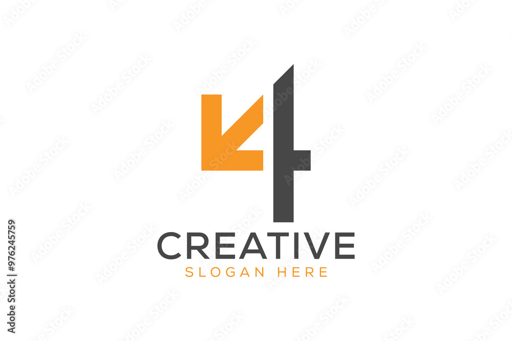 initial letter 4 arrow logo vector modern design template initial letter 4 arrow logo vector modern design template