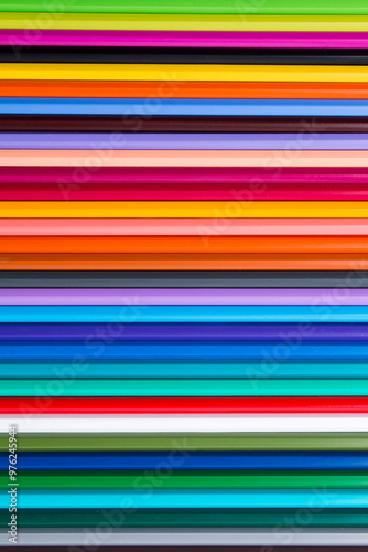 pencils of different colors horizontal