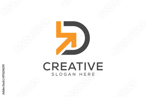 Wallpaper Mural initial letter d arrow logo vector modern design template  Torontodigital.ca