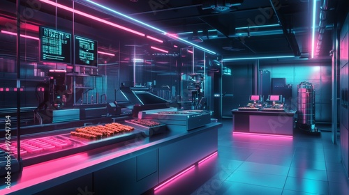 Futuristic Food Production Facility.