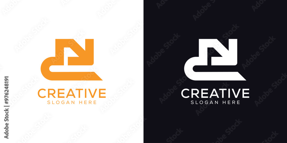 initial letter n arrow logo vector modern design template initial letter n arrow logo vector modern design template