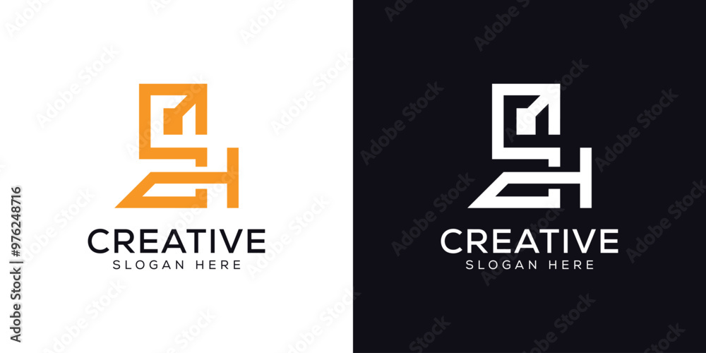initial letter sh arrow logo vector modern design template initial letter sh arrow logo vector modern design template