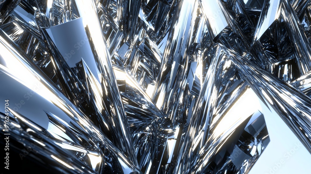 Abstract Chrome Crystal. Abstract Chrome Crystal.