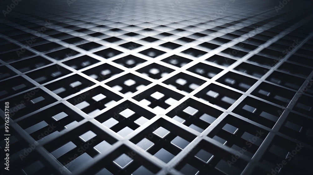 Abstract Metal Grid Pattern  Geometric Background  Industrial Design  Modern Architecture