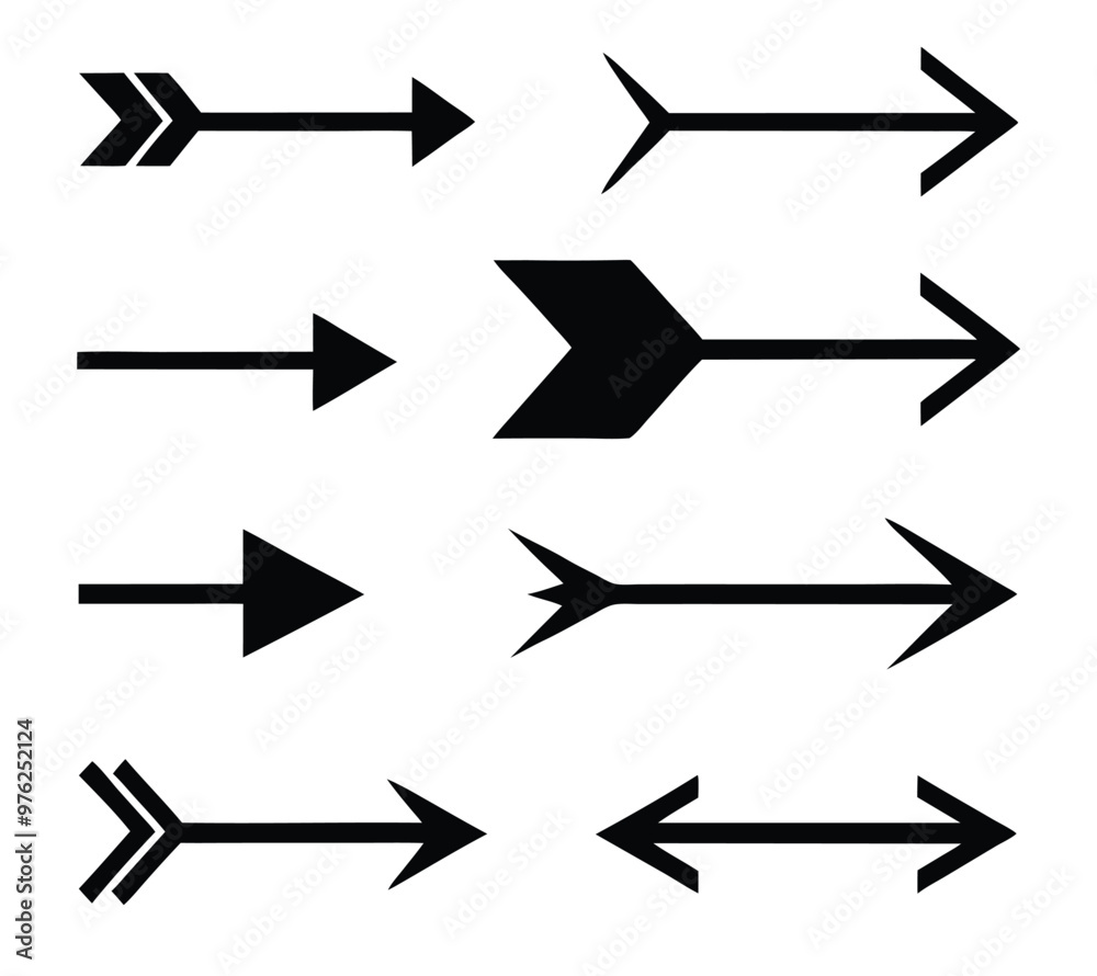 Black arrow icons set. Vector Black arrow icons set. Vector