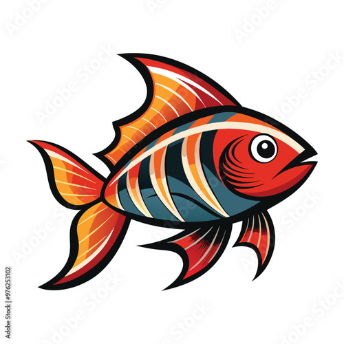 fish on white background