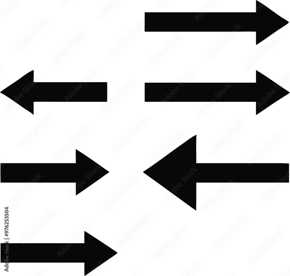 Black arrow icons set. Vector Black arrow icons set. Vector