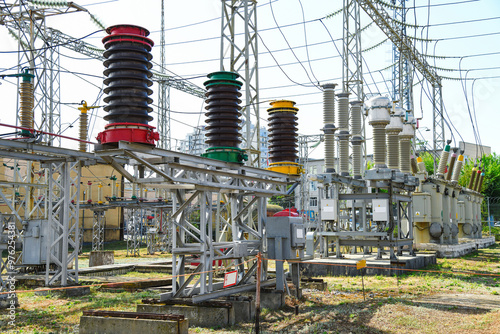 High-voltage power transformer substation