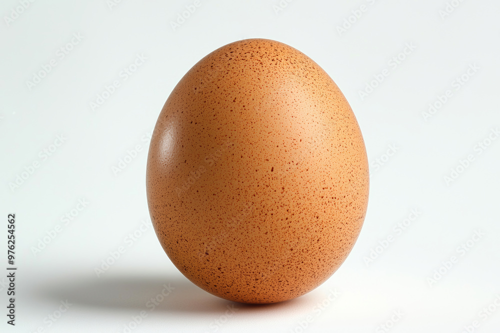 A smooth, brown egg stands prominently against clean, white background, showcasing its natural texture and color. This image captures simplicity and elegance of egg, evoking sense of freshness and pur A smooth, brown egg stands prominently against clean, white background, showcasing its natural texture and color. This image captures simplicity and elegance of egg, evoking sense of freshness and pur
