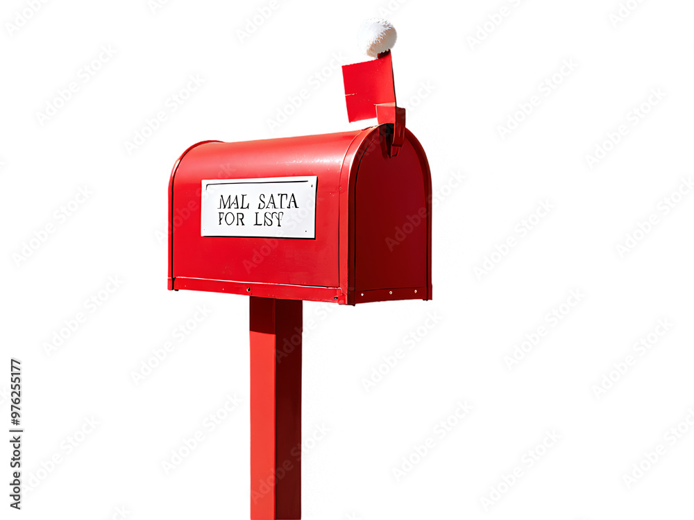 Red_Santa_mail_box,_designed_for_Christmas_wish_lists_and_presents,_isolated_on_a_white_background. Red_Santa_mail_box,_designed_for_Christmas_wish_lists_and_presents,_isolated_on_a_white_background.