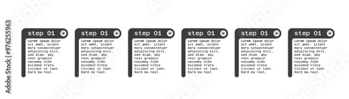 Infographic design with 6 options or steps. Infographics for business concept.